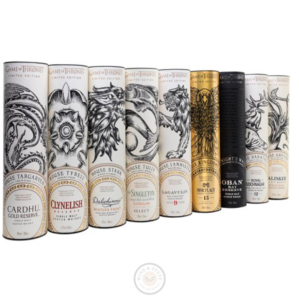 Game Of Thrones Complete 9 Bottle Collection Whisky Set
