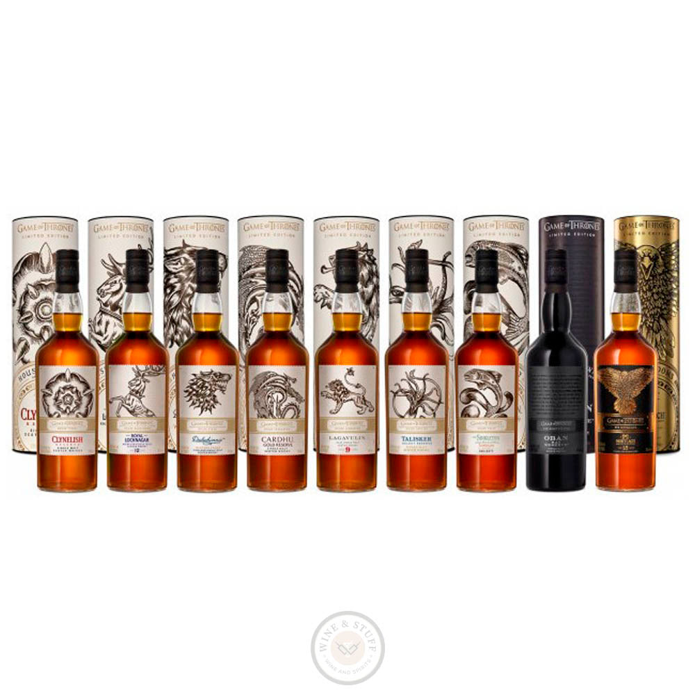 Game Of Thrones Complete 9 Bottle Collection Whisky Set