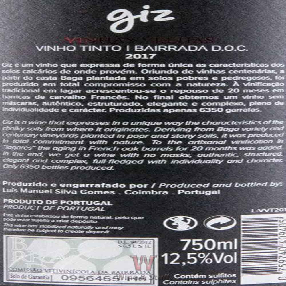 Giz Vinhas Velhas 2018 Tinto