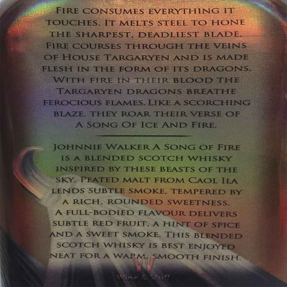 Johnnie Walker A Song Of Fire Game Of Thrones