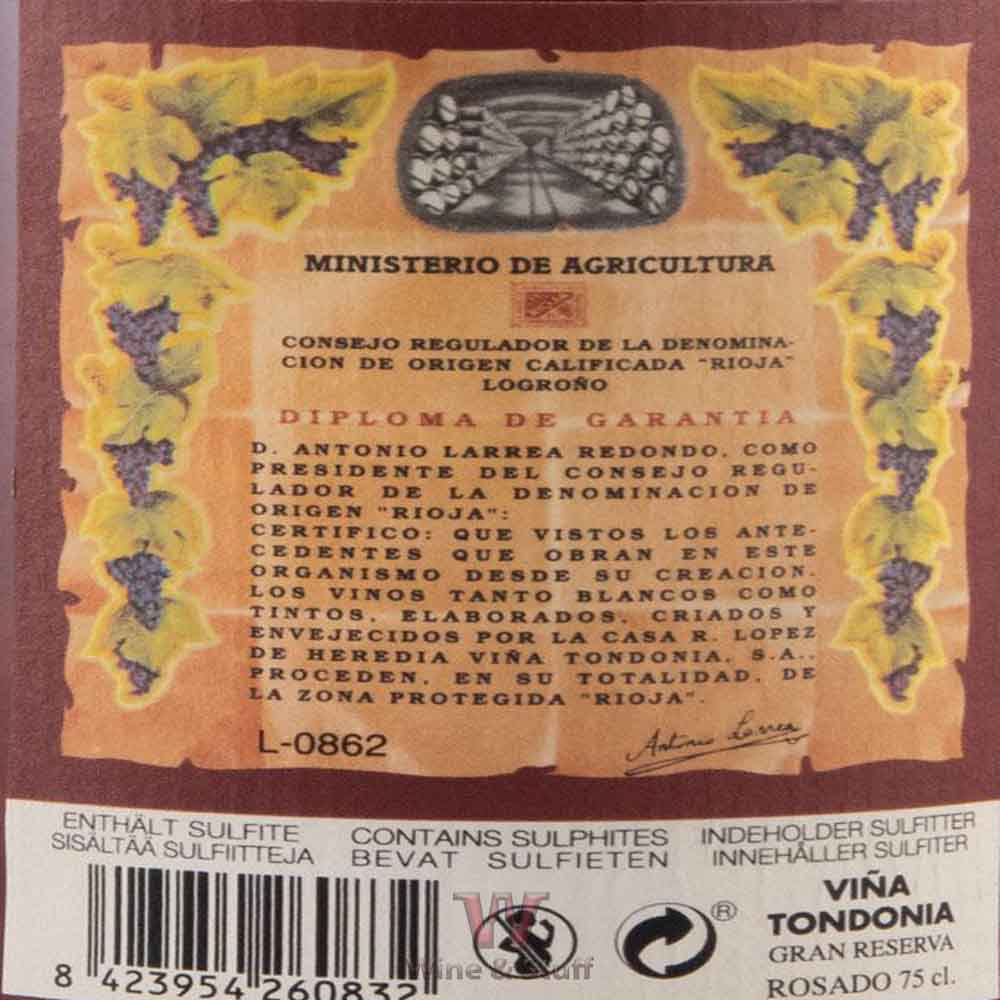 Viña Tondonia Reserva Bodegas R. López de Heredia 2011 Rosé