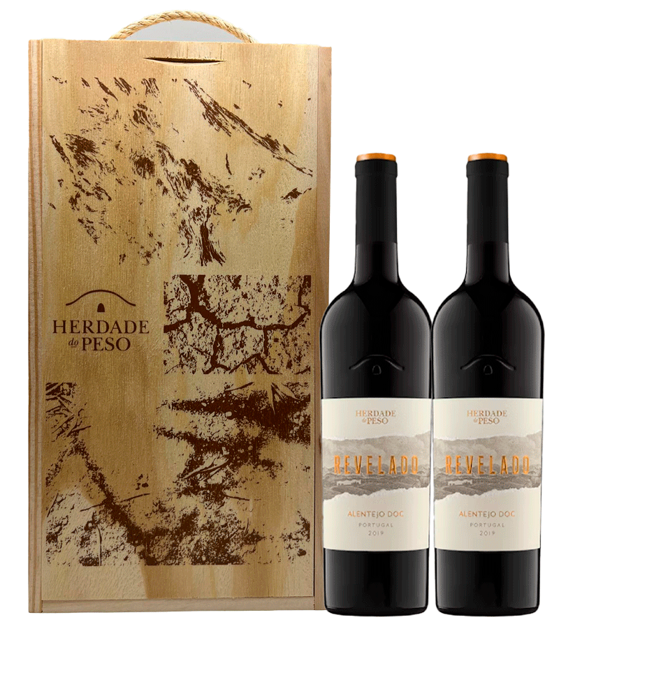 Conjunto 2 Garrafas H.peso Revelado Tinto