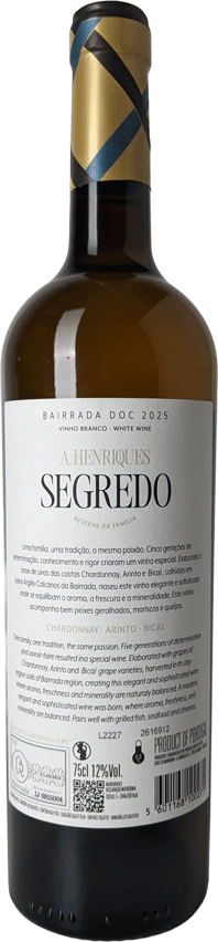
                  
                    A.henriques Segredo Reserva Da Familia Branco
                  
                