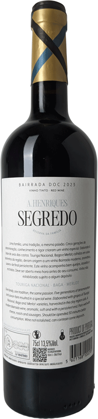 
                  
                    A.henriques Segredo Reserva Da Familia Tinto
                  
                