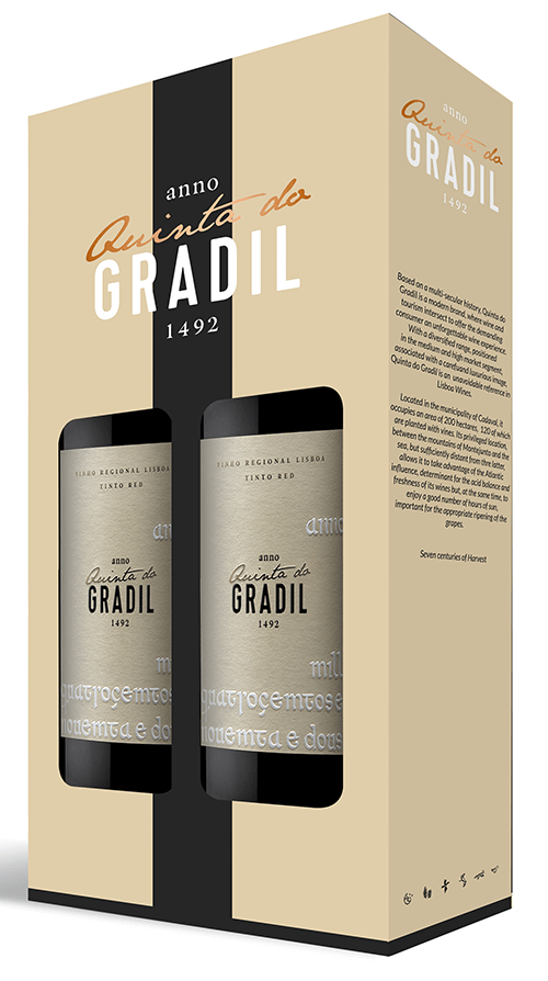 Conjunto 2 Garrafas Quinta Do Gradil Tinto 2022