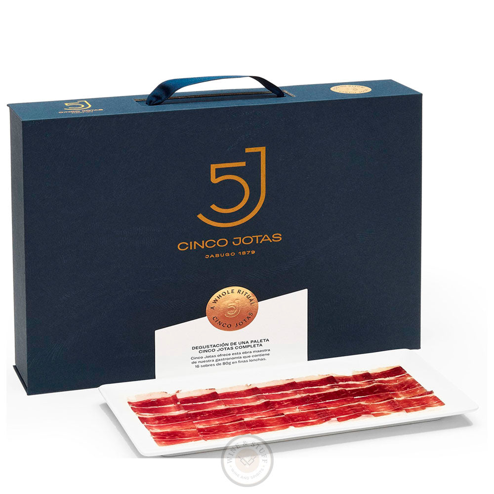5 Jotas Lote Fatiados de Presunto da Pá 100% Ibérico Bolota (16x80G)