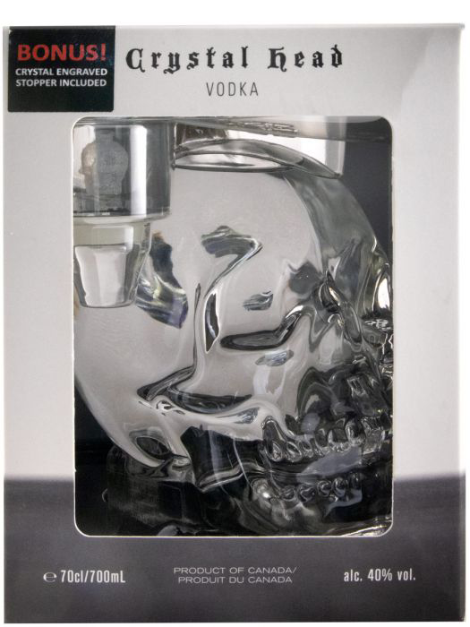 Vodka Crystal Head With Glasstoper