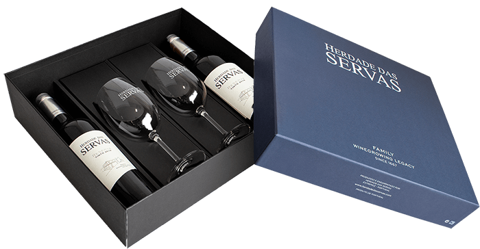 Conjunto Servas Reserva Tinto (2 Garrafas E 2 Copos) 2016