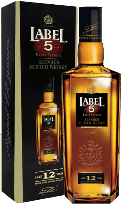 Whiskey Label 5 Extra Premium 12 Years