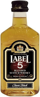 Étiquette de whisky 5 0,05l