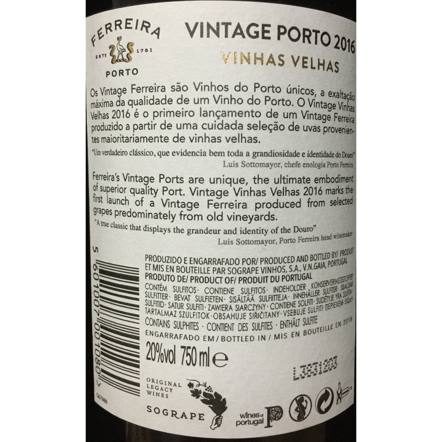 
                  
                    Porto Ferreira Vintage Vinhas Velhas 2016
                  
                